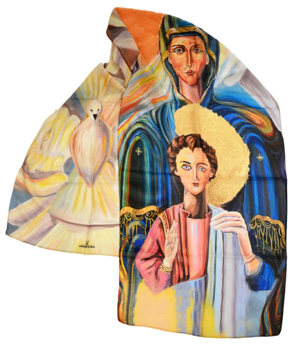 St. Mary  & Jesus Chiffon Scarf Featuring *one sided