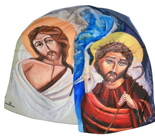 Jesus Crucifixion and Resurrection Chiffon Scarf