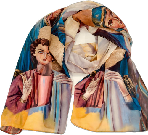 St. Mary  & Jesus Chiffon Scarf **double sided