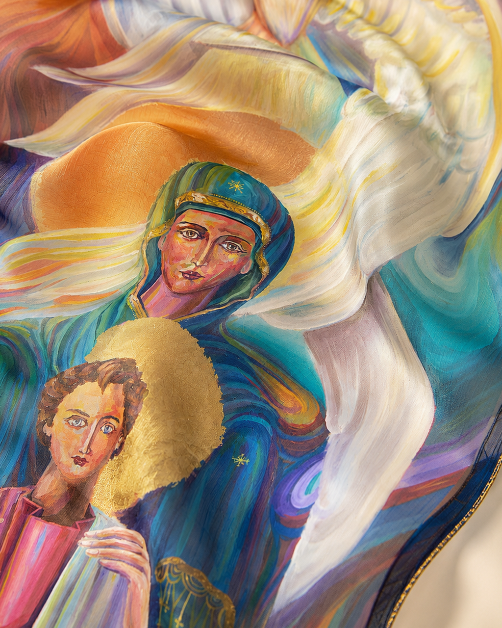 St. Mary  & Jesus one sided Painted by Marianne Botros**large Limited edition