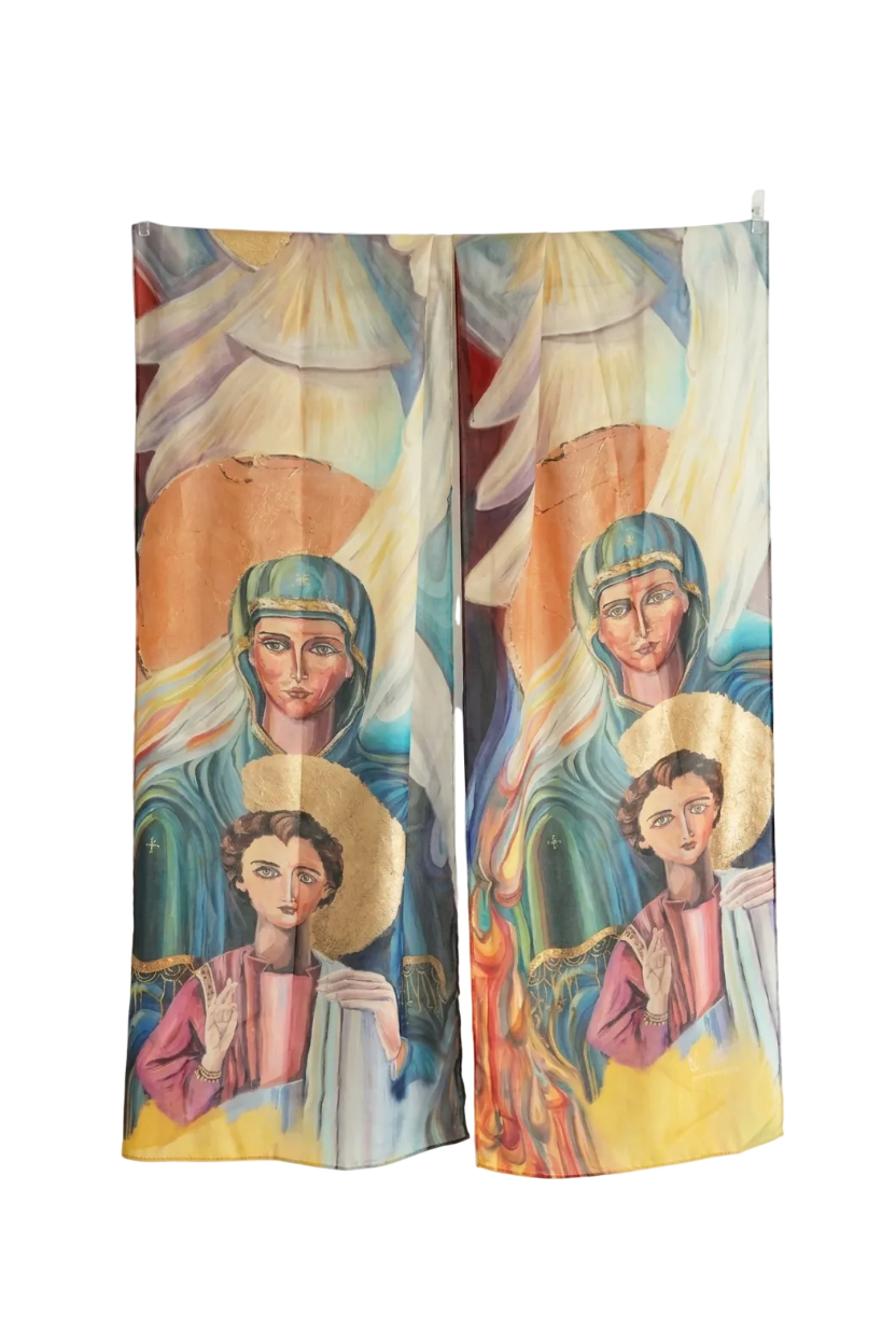 St. Mary  & Jesus Both sides Painted by Marianne Botros